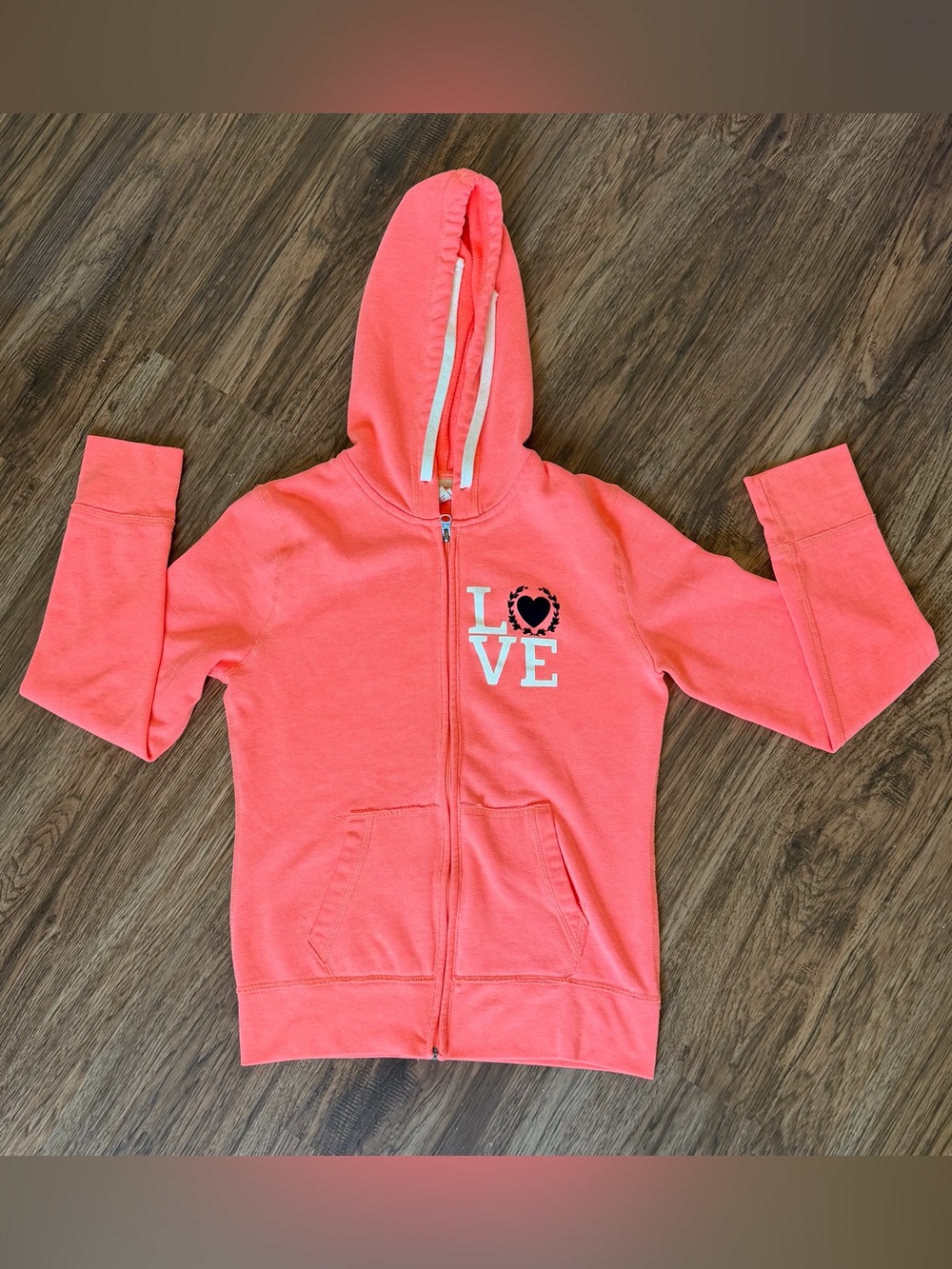 Pink Mossimo Vintage 2012 Y2K zip-up hoodie LOVE graphic Size Small